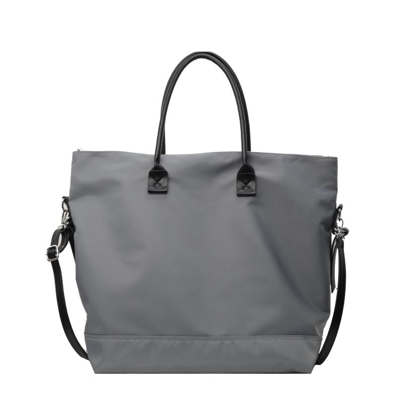 

Жіноча сумка через плече великої місткості Легка нейлонова сумка через плече Жіноча однотонна сумка сірий