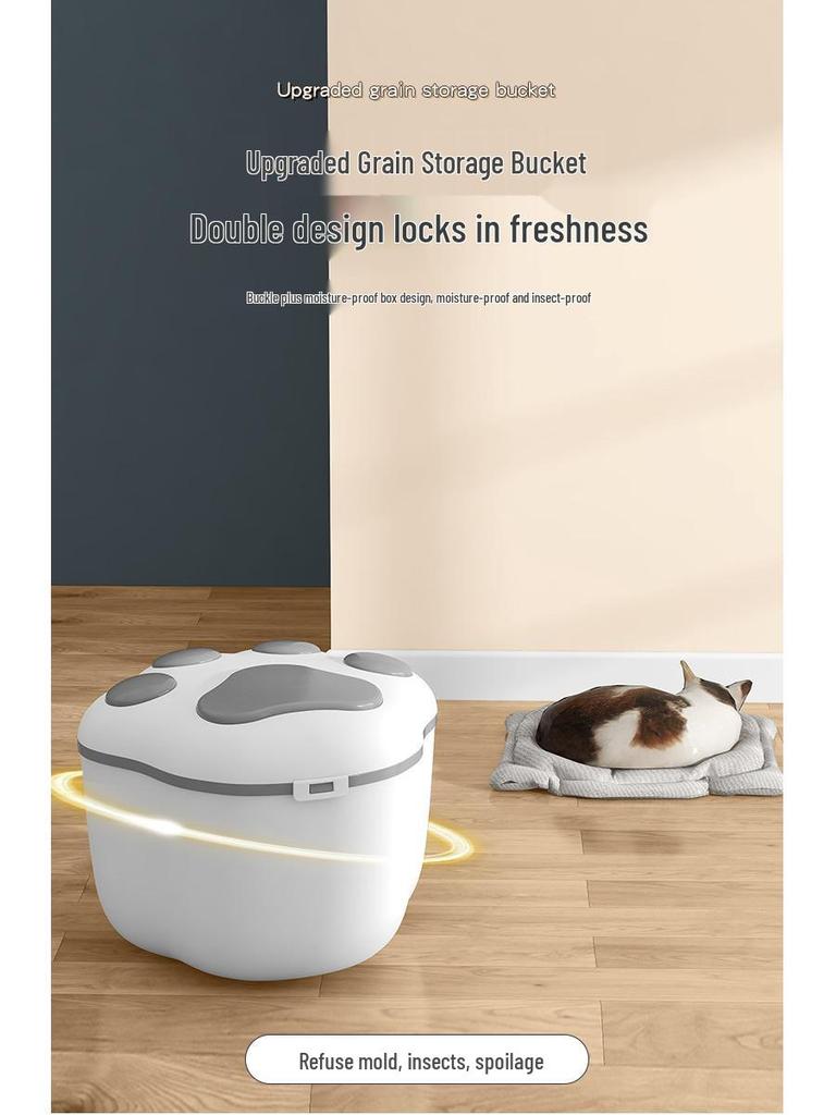 Ulepszony Pojemnik XL na Karmę dla Zwierząt w Kształcie Łapy na 8-10 kg