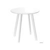 HOMCOM Table De Cuisine Table Ronde, Pieds Inclinés, Blanc, 72x72x75 Cm