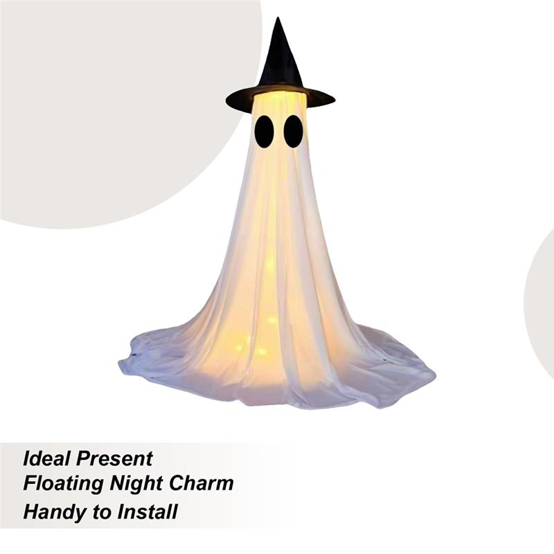 M-Modern-Outdoor Halloween Yard Decoration Ghost Light Up Decor Ornament Glow For Lawn Porch Indoor Pathway Holiday