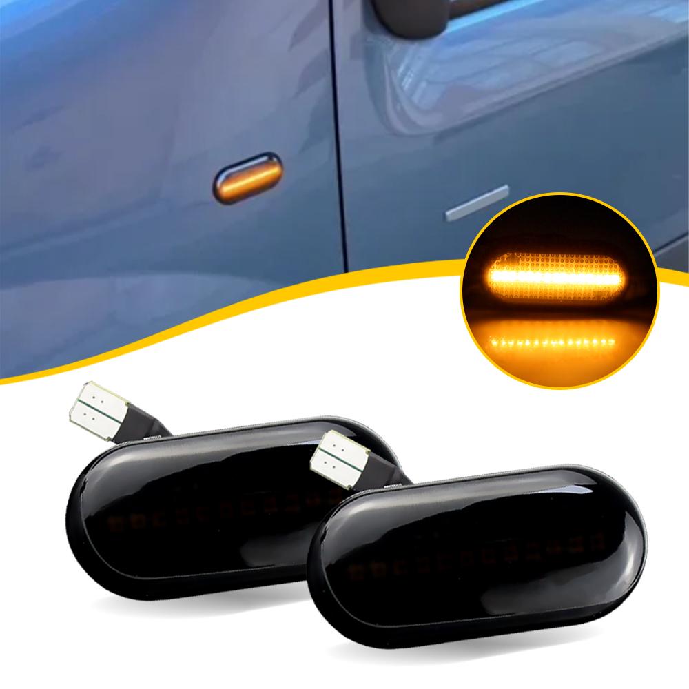 2PCS Car LED Side Marker Fender Dynamic Flowing Turn Signal Lights For Opel MOVANO Combi Kasten Pritsche/Fahrgestell Kipper