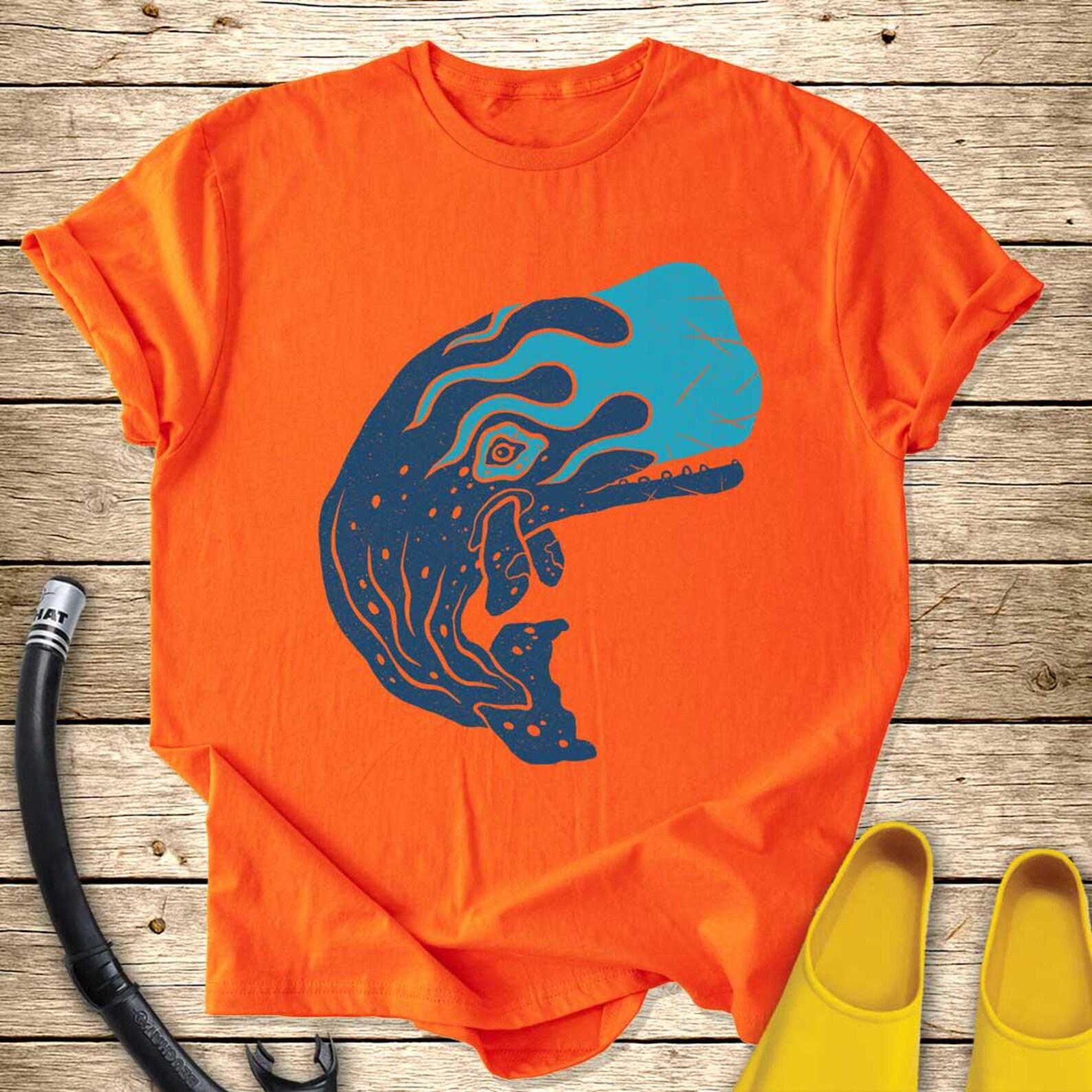 Flaming Whale T-Shirt S