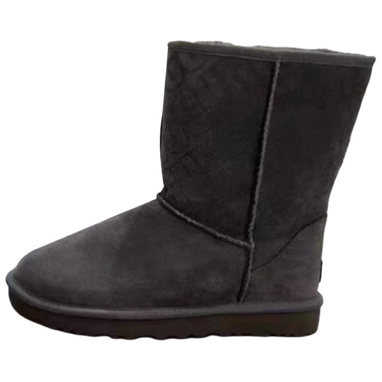 UGG Classic Short Ii Comfortable Simple Snow Boots Women boots Gray 1153531-CHRC 38