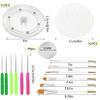 Cookie Decorating Kit Supplies Including 1 Acrylic Turntable 6 Scribe Needle 2 Silicone Mesh Mats 6 Cookie Decoration Brushes 4 Rubber Feet Bumpers