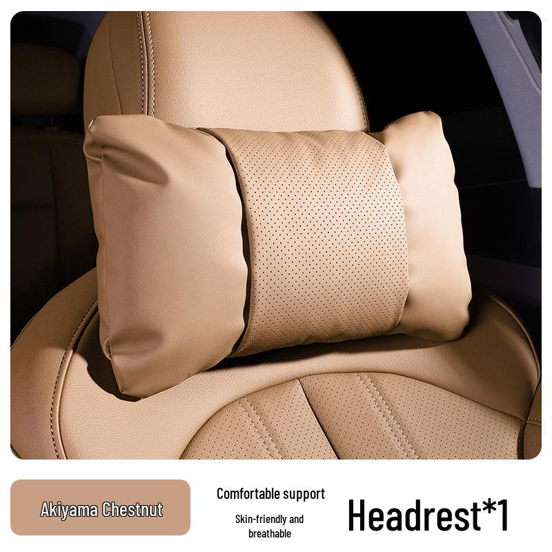 Compatible with 25 Zeekr 001 models: Nappa Leather Headrests, 007GT Lumbar Supports, and 009 Car Seat Backrests