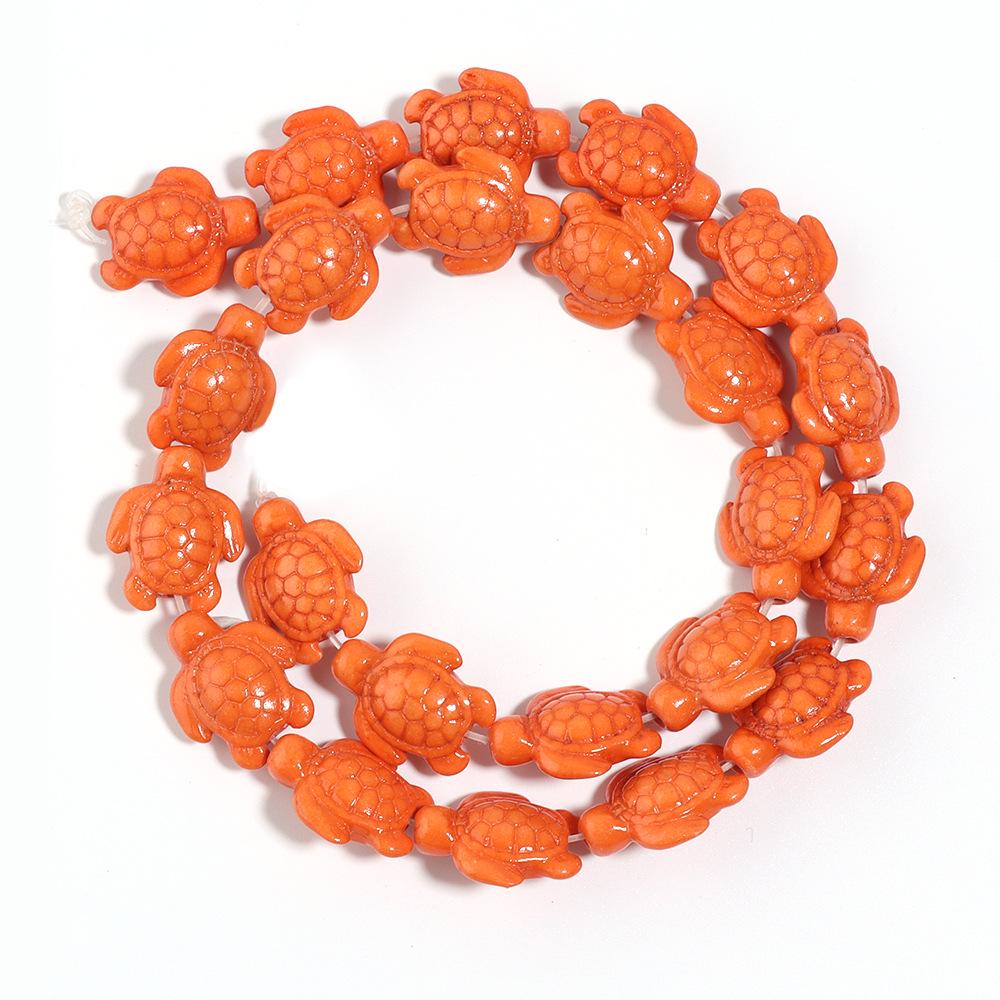 Colorful Turtle Shape Turquoise Beaded Strand for DIY Handmade Jewelry Accessories