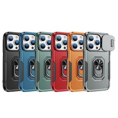Etui na telefon Apple 16 z przesuwanym okienkiem i kreatywnym zintegrowanym uchwytem pierścieniowym dla iPhone 17pm, etui ochronne typu all-inclusive