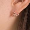 [925 Sterling Silver Post] Heart Planet Earrings