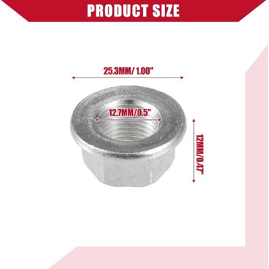 90305PAAA01 90305P0G003 Power Steering Pump Pulley Nut for Honda Accord 1995-2012 for Honda Civic 1996-2011 / Inner/Durable Metal/ 1 Pcs Silver Tone