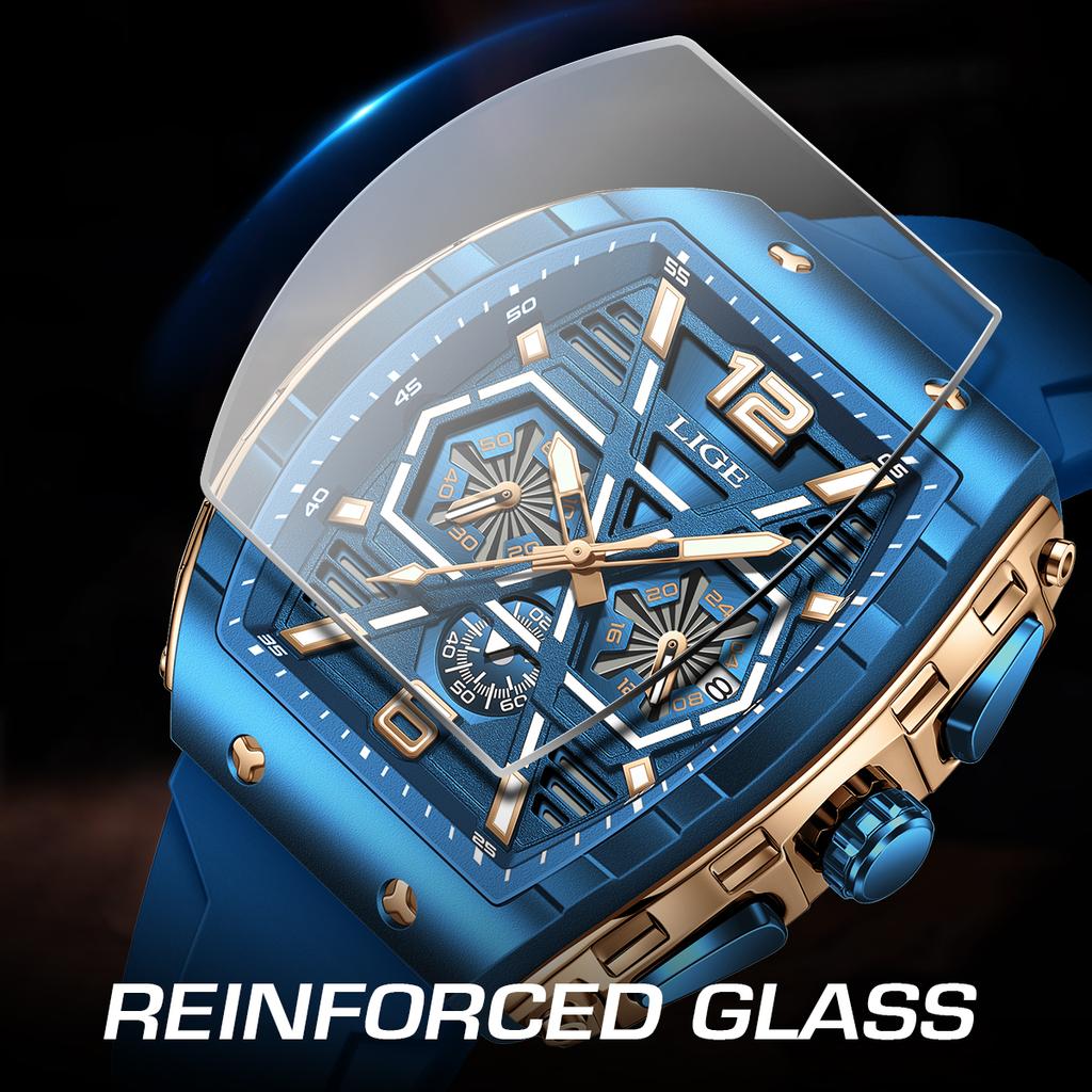 Mens Watches Top Brand Luxury Military Quartz Watch For Men Fashion Silicone Waterproof Chronograph Clock Male Montre Homme