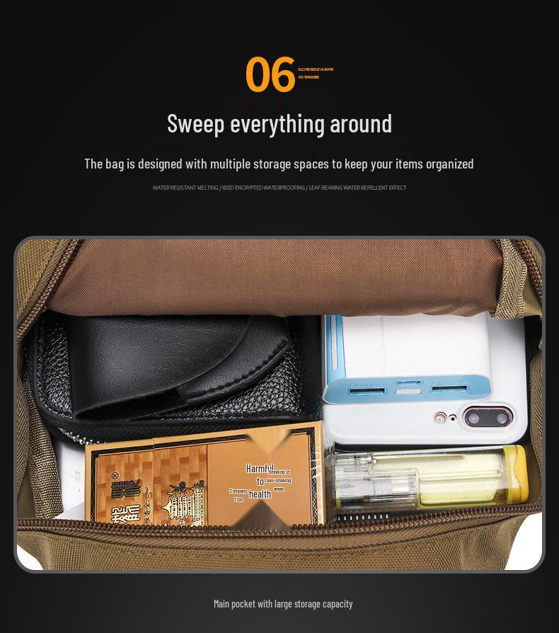 Men's Camouflage Tactical Crossbody Chest Bag - Multifunctional Outdoor Shoulder Pack