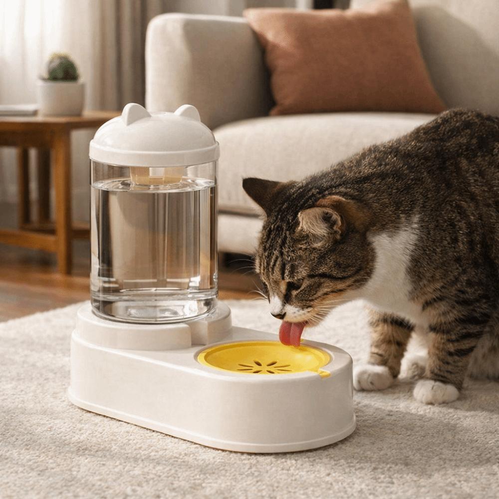 Anti Spill Cat Automatic Feeder Durable Dog Feeder Cute Cat Food Dispenser  for Cats and Dogs
