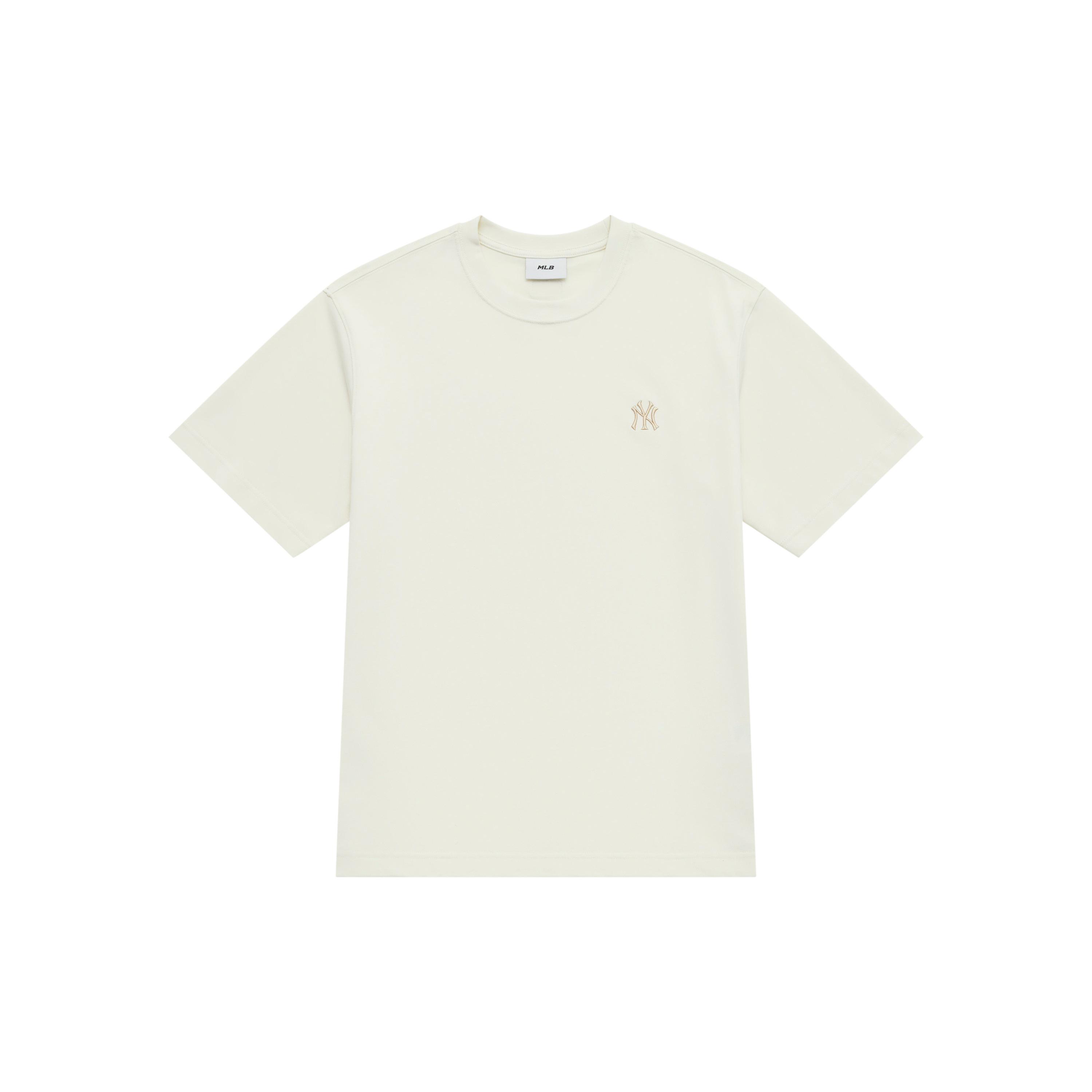 MLB New York Yankees Basic Collection SS25 T Shirt Unisex Ivory 3ATSB0253-50CRS XL