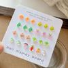 20Pcs Ice-Transparent Vegetable Nail Art Accessories Cute Mini Nail Charms Cabbage Corn Resin Nail Rhinestones Cartoon Decor