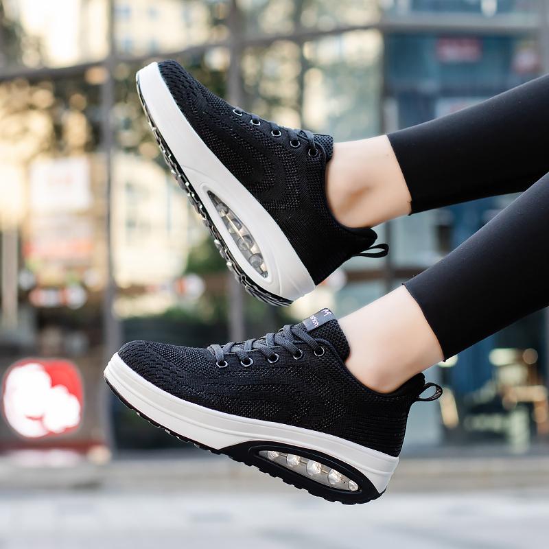 HOHO FAIR Dámské boty Dámské letní prodyšné ležérní vulkanizované boty Femme s tlustou podrážkou Gymnastická obuv