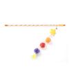 Felt Star Feather Teaser Stick Colorful Soft Hairball Star Cat Teaser Stick for Home Yellow