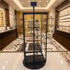 Powder-Coated Rotating Eyeglass Display Rack Compact Easy