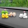 Kiss Face Rabbit Kitten Doll Car Decor Funny Resin Ducks Frogs Figurines Car Interior Dashboard Cute Car Accessories