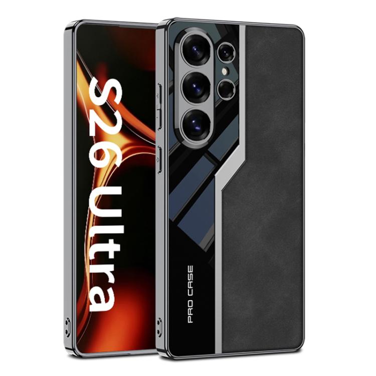Plating TPU Leather Supercar Frosted Full Coverage Phone Case For Samsung Galaxy S26 Ultra 5G, Stylish Anti-Scratch Protective Cover