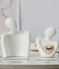 1 Piece Romantic Love Embrace Statue Ornament Pottery Couple Set Bedroom Interior Decoration Valentine's Day Gift