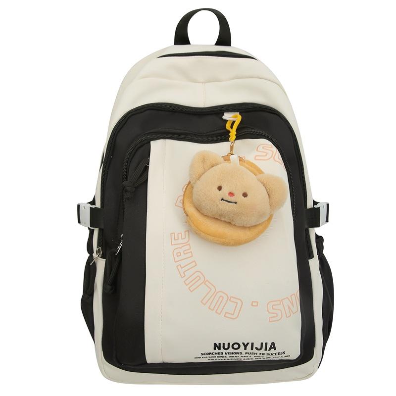 Schoolbag Korean college style backpack for female junior high school students niche cute foreign style fashion casual schoolbag girls simple backpack