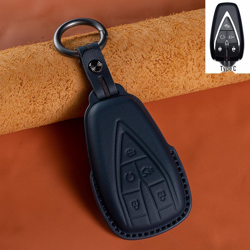 Changan Genuine Leather Key Case for EADO, CS75, CS35, CS55PLUS, Oshan X5/X7, UNI