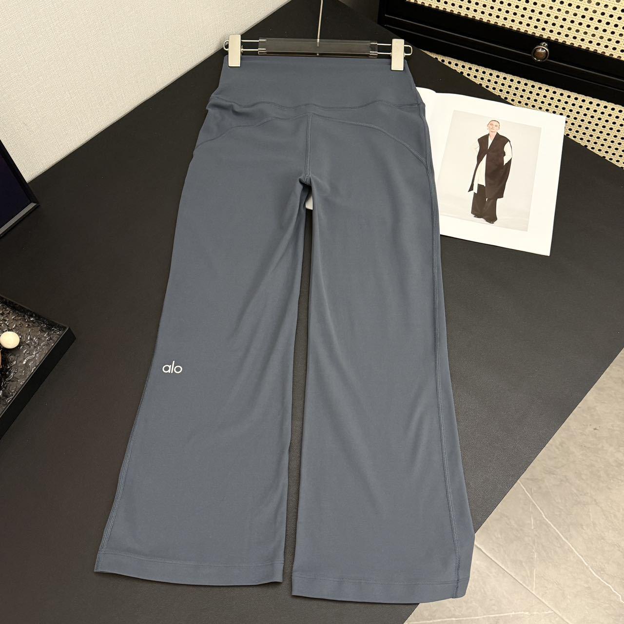 New Summer ALO Slimming High-Waisted Flared Yoga Pants Large синий