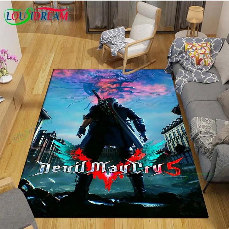 Fashion D-Devil May Cry Game Printed Carpet Outdoor Area Rug Non -slip Carpet Bedroom Decor Carpet for Living Room Birthday Gift