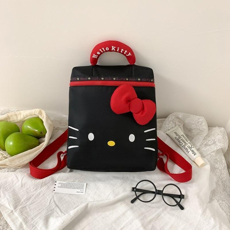 

Popular fashion handbag cartoon bow backpack high value exquisite soft cute black cat backpack чёрный