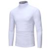 Frühlings- und Herbst Herren Slim Fit Stehkragen Basic-Shirt, Langarm-T-Shirt mit hohem Kragen, Lässiger vielseitiger einfarbiger Pullover