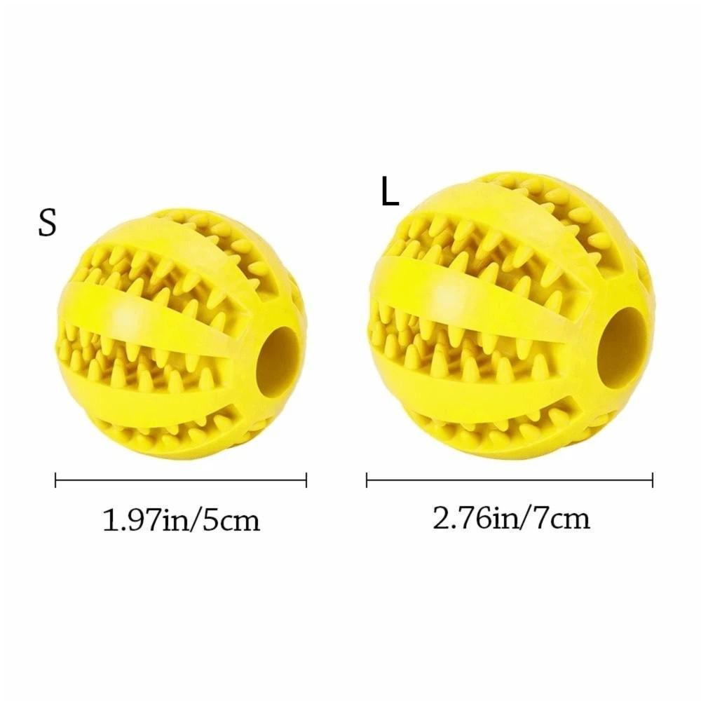 Portable Interactive Dog Ball Tooth Cleaning Treat Feeder Pet Food Feeder Cute Durable Dog Teething
