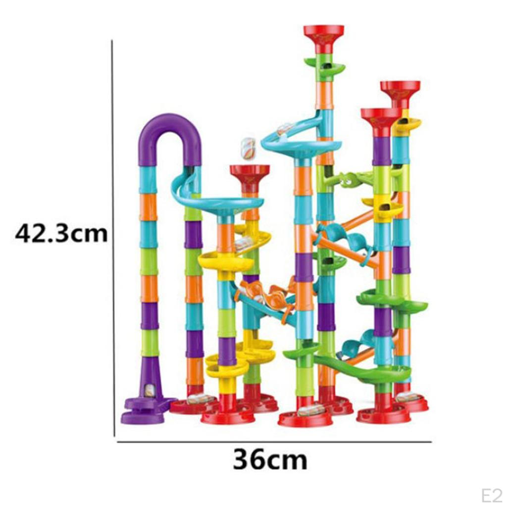 Track Toys Plastic Kids Maze Race DIY Bricks Assemble Kit Marbles Game Boys Girls Gifts