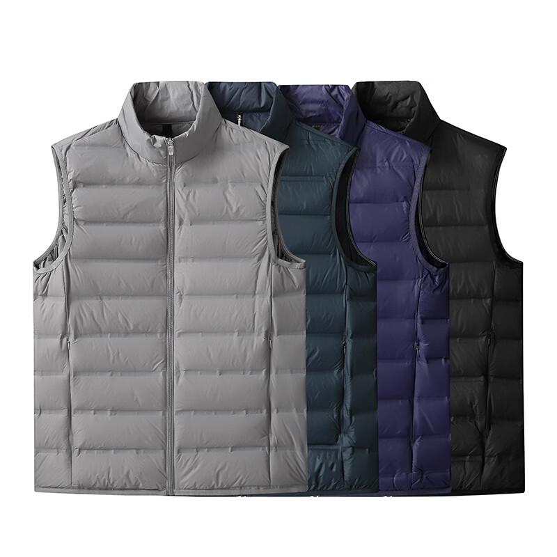 DIBINZE Men's Plus Size Lightweight Stand Collar Duck Down Vest