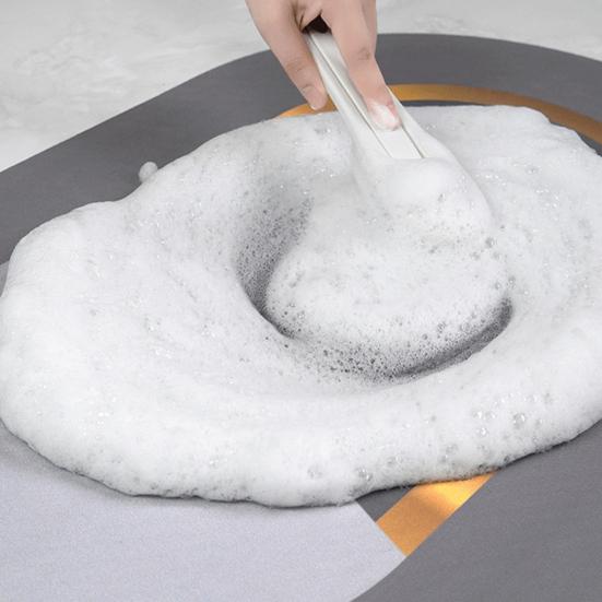 3D Floral Bath Mat Diatomaceous Earth Absorbent Floor Mat Anti Slip Realistic Oil Painting Flowers Bathroom Rug for Home Entrance Shower Kitchen