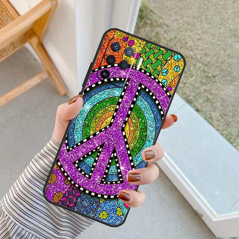 Hippie Daisy Tie-dye Flower Peace Case For Oppo A60 A80 A40 A17 A57 A77 A74 A54 A94 A78 A98 A18 A38 A58 A96 A76 A16 A15 A5 Pro