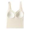 Women's Seamless Padded Long Tank Top with Built-In Bra