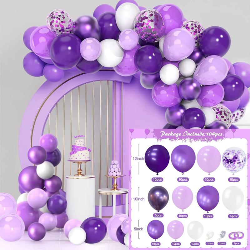 Balloons Wedding Purple Party Decoration Balloons Suitable For Weddings Baby Birthday Balloons Premium
