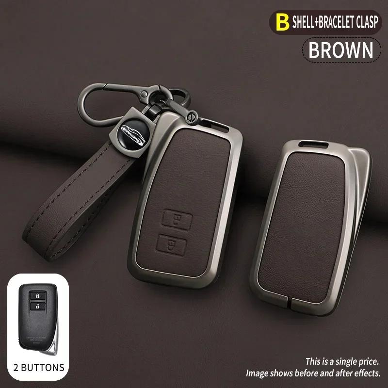 Leather Car Key Cover Case For Lexus Nx Gs Rx Is Es Gx Lx Rc 200 250 350 Ls 450H 300H Key Auto Case Keychain Keyring Accessories