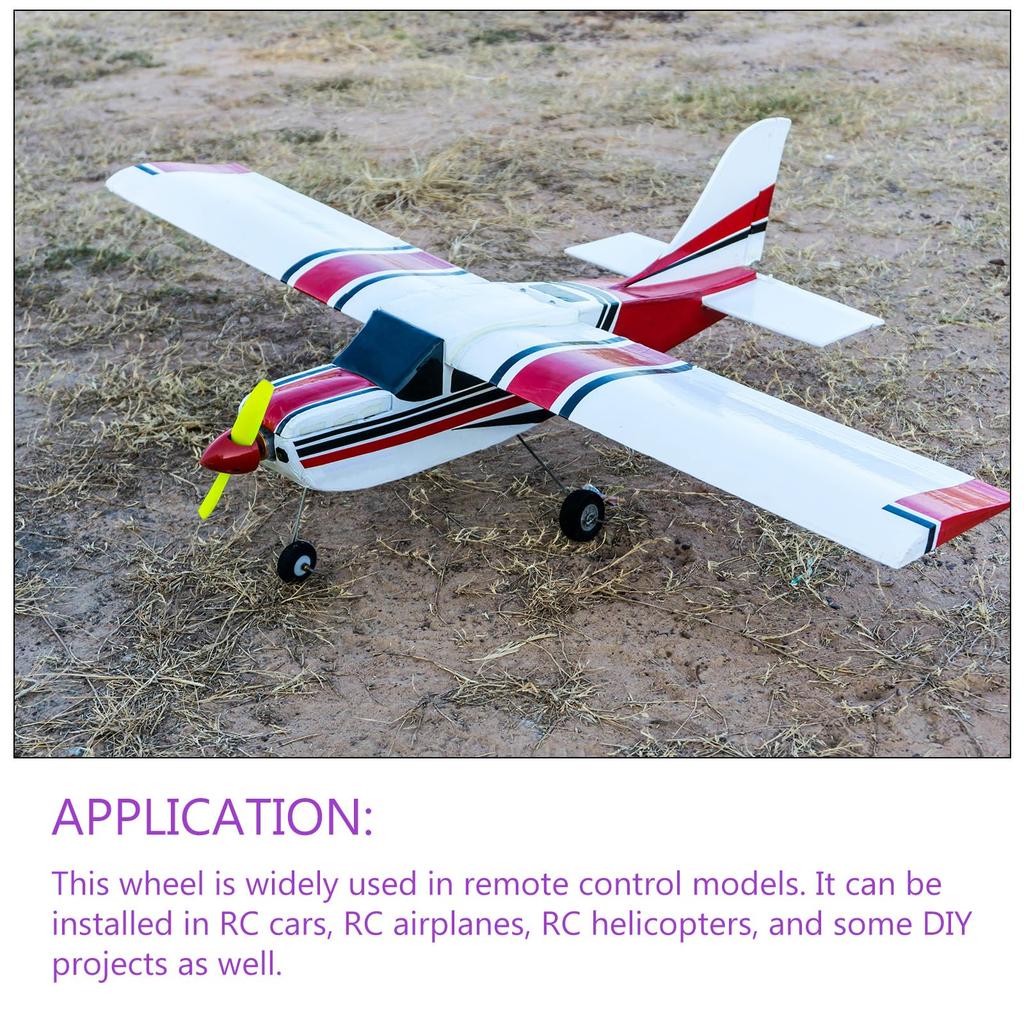 DMiotech 2pcs 88mm PU Sponge Wheels with Hubs for RC Airplane Tires, RC Cars, Model Ships, DIY Projects