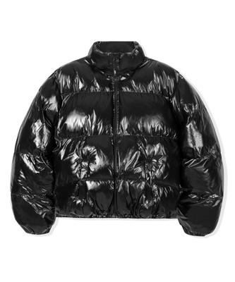Grayblvd Valo Glossy Short Padded Jacket Gidjp02(Black)