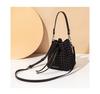 Handmade Textured Pinwheel Knot Crossbody Bucket Bag for Women