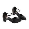 Chaussures baotou à talons hauts talon épais nouvelles sandales d'été à un bouton bout pointu talon moyen chaussures simples