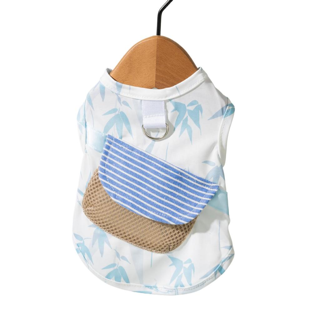 Spring and summer dog clothes full of bamboo forest small and medium-sized dogs than bears summer sleeveless cool clothes cooling pet clothes