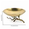 Sculptural Centerpiece Bowl Metal with Stand Reflective for Dining Table, Tabletop, Living Room