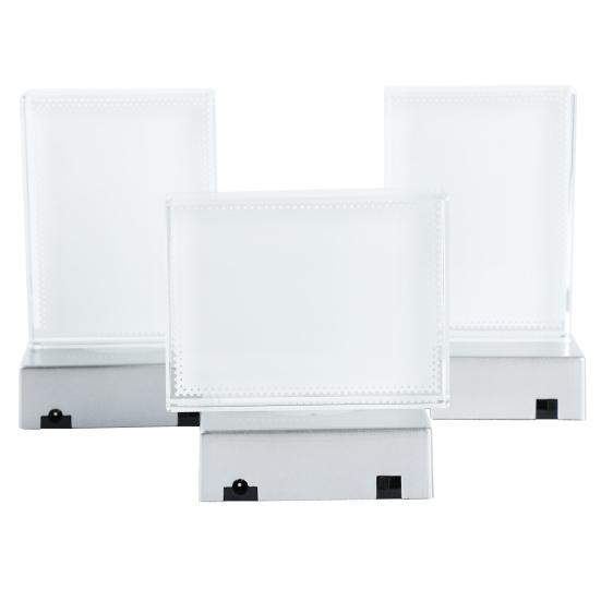 Sublimation Blanks Faux Crystal with LED Base, Heat Transfer Picture Frame, Rectangle Decorative