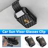 Auto Kohlefaser Sonnenblende Brillenclip Sonnenbrillenhalter für Porsche Panamera Cayenne Taycan 911 718 Macan Carrera-GT 928 944