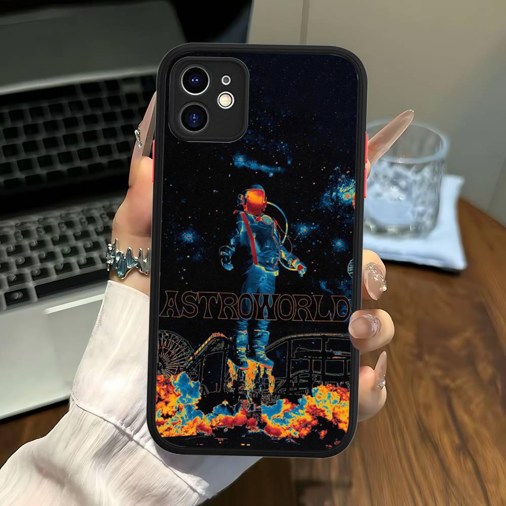 T-Travis S-ScottS Singer Phone Case For IPhone 13 12 X XS MAX Pro Max 16 15 11 14 Pro Max Shockproof Matte Cover