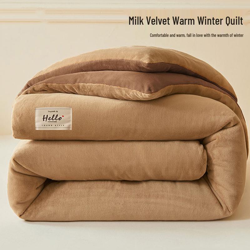 Edredón de Forro Polar de Doble Cara de Terciopelo de Leche - Grueso, Cálido, Edredón de Forro Polar Coral para Todas las Estaciones para Dormitorio