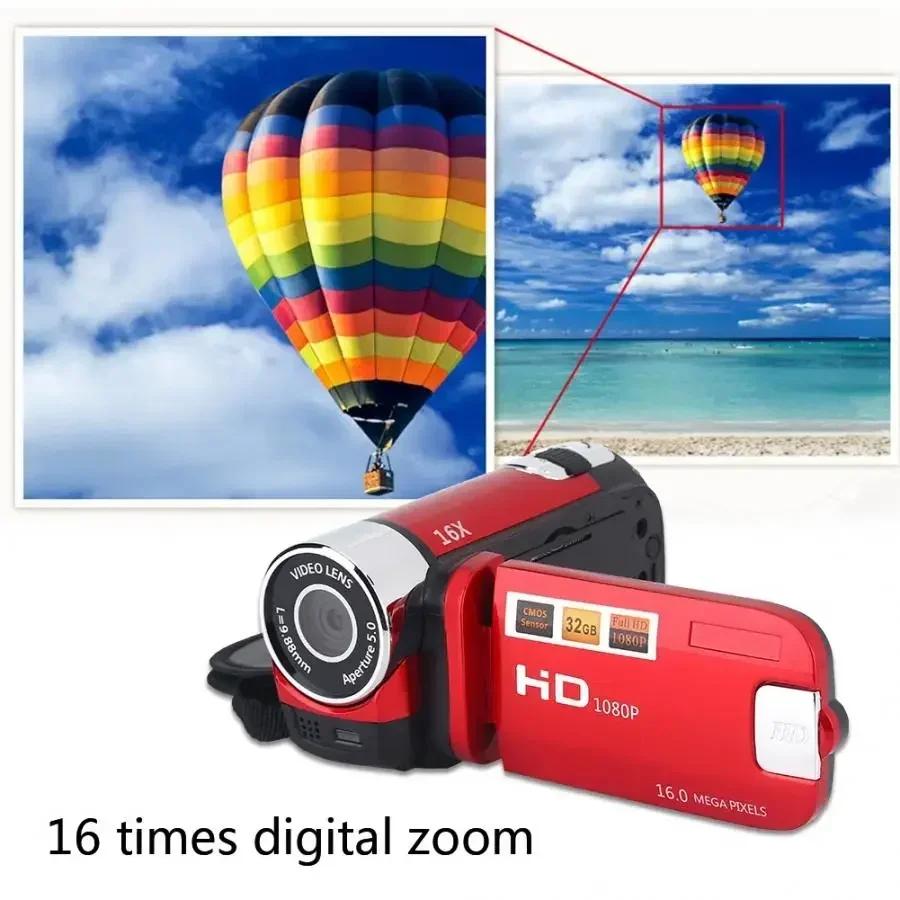 Cameră Digitală Full HD 1080P, Înregistrator Video DV cu Ecran Rotativ 270°, Cameră Video Digitală cu Ecran Tactil de 2,7 inci, Zoom Digital 16x.