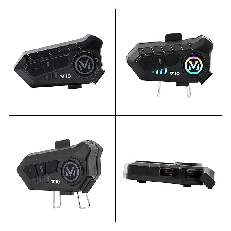 Motorcycle Helmet Headset Bluetooth 5.3 Motorcycle Waterproof Earphone Wireless Hands-free Call Phone Kit Music Player Speaker